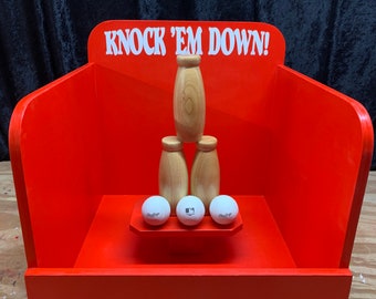 Milk Bottle Baseball Toss Game, Carnival Party Game, USA Made