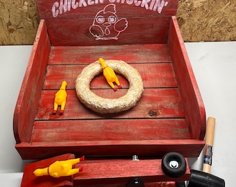 Rustic Chicken Chuckin' Carnival Game, Farm Theme Party