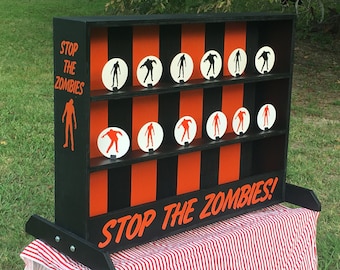 Zombie Shooting Gallery Carnival Game, Halloween Party, Nerf Compatible