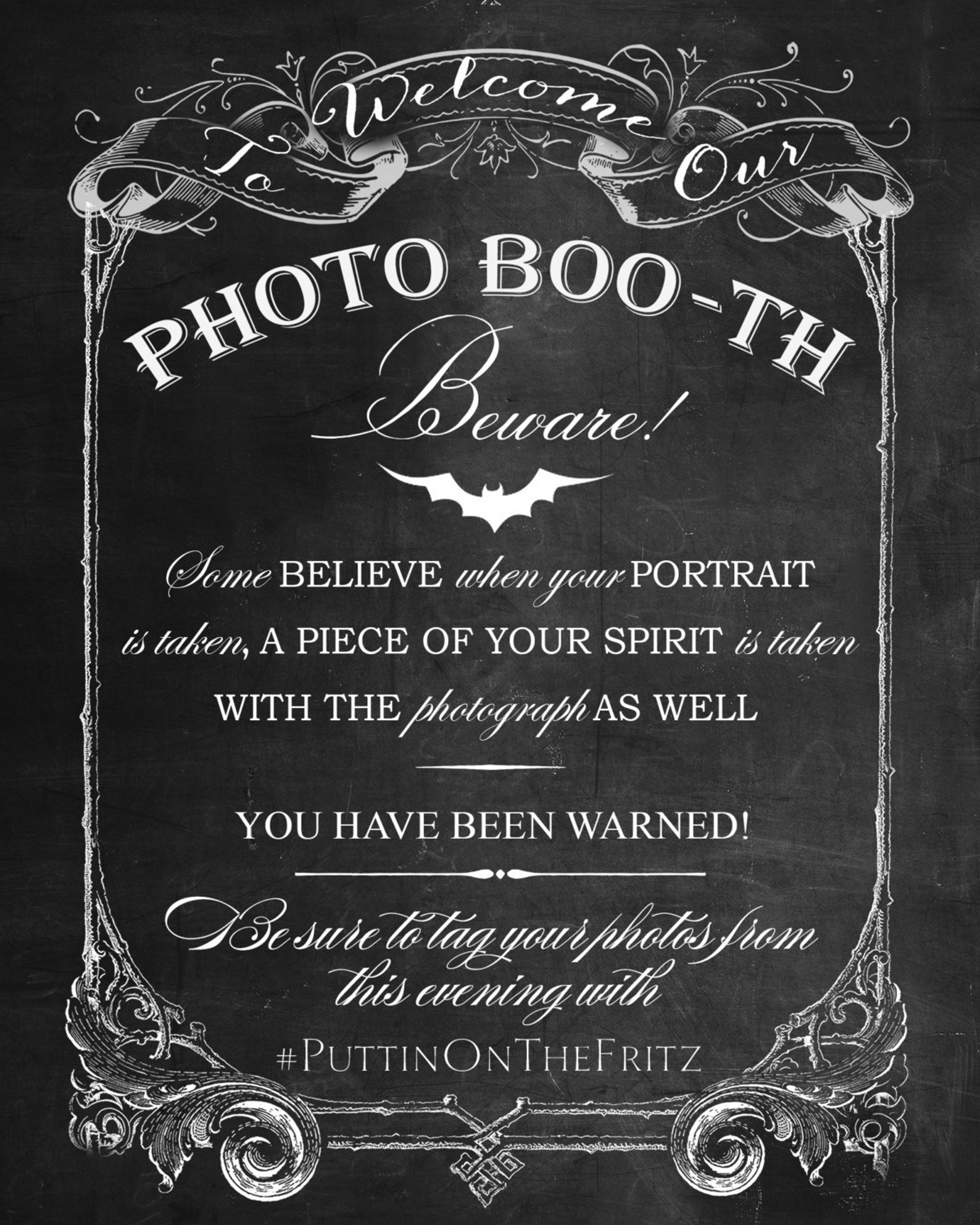 Chalkboard Photo Booth Printable Sign For Halloween Horror Etsy Chalkboard photo booth printable sign for halloween horror etsy