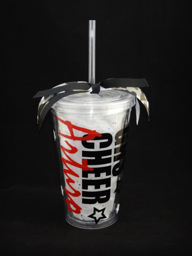 Deluxe Personalized Cheerleading Tumbler Cup Etsy
