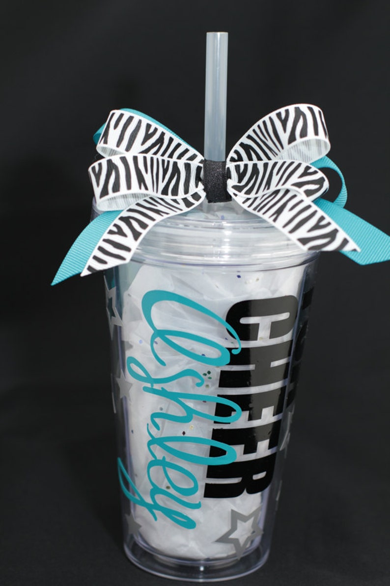 Deluxe Personalized Cheerleading Tumbler Cup Etsy