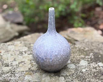 Morning Dewdrop | Small Handmade Ceramic Vase | Crystalline Glaze Pottery | 6” tall