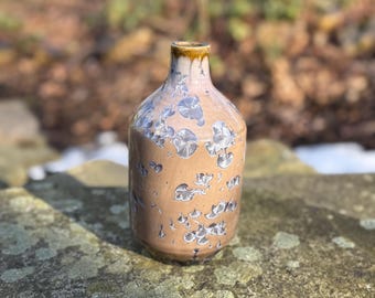 Stoneflower | Small Handmade Ceramic Vase | Crystalline Glaze Pottery | 6” tall