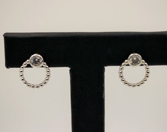 Cute little Crystal Circle Earrings