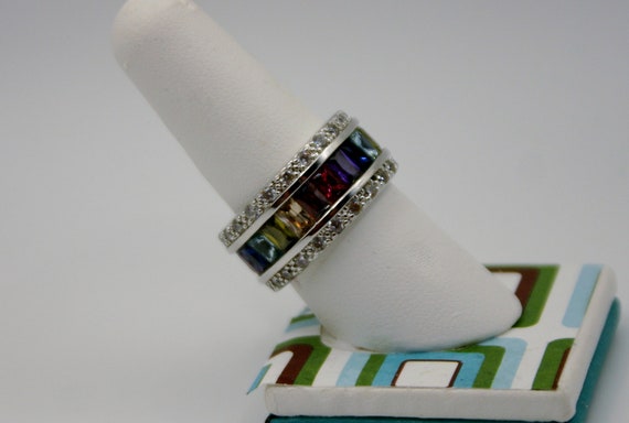 Multiple Lab Created Gem Stone 925 Silver - image 4