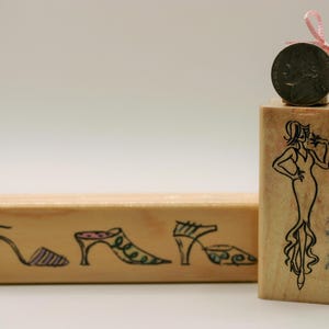 Lady and Shoes Stamps