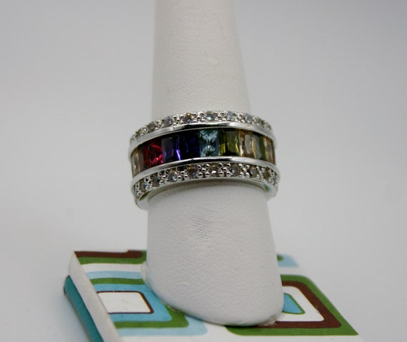 Multiple Lab Created Gem Stone 925 Silver - image 1