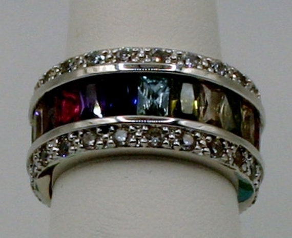 Multiple Lab Created Gem Stone 925 Silver - image 2