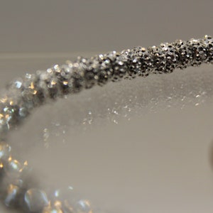 55 Pave Crystal Silver Tone Beads