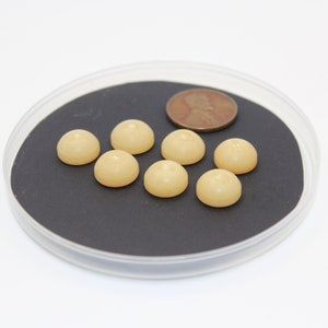 Beige Domed Flat Back Buttons