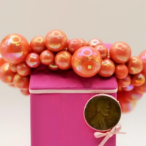 Bubble Dark Pink Stretch Bracelet