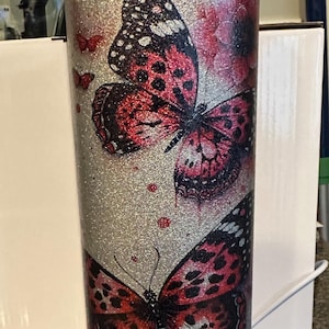 Butterfly Glitter Tumbler