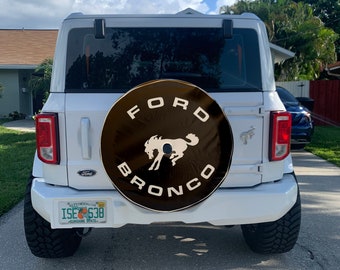 Bronco - US Made SpareCover® Brand - Ford BRONCO Print on Heavy Vinyl Tire Cover -