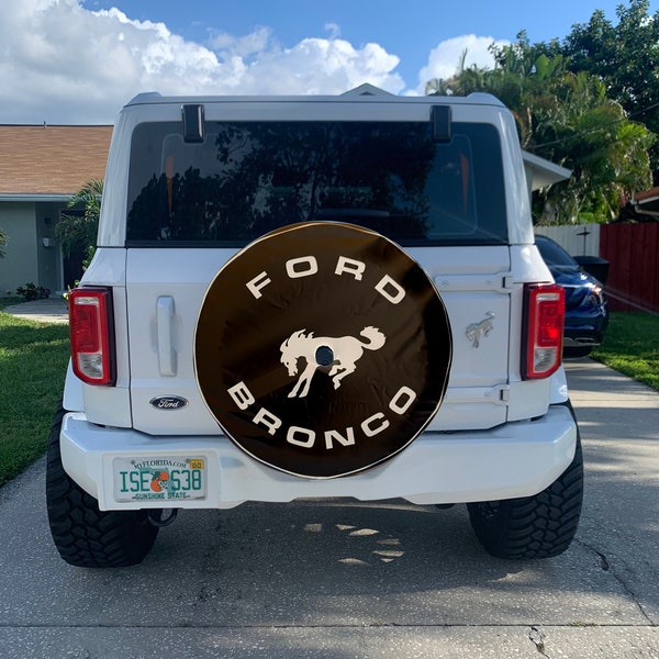 Bronco - US Made SpareCover® Brand - Ford BRONCO Print on Heavy Vinyl Tire Cover -