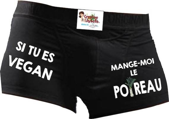 BOXER divertido vegano b83 humor divertido personalizado chistoso
