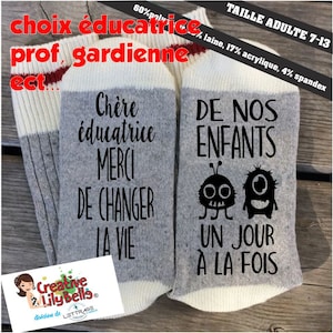 SOCK  ÉDUCATRICE PROFESSEUR marraine bas105
