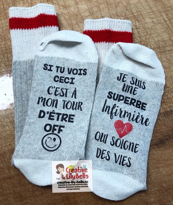 Bas Humoristique Infirmiere Bas13 Etsy
