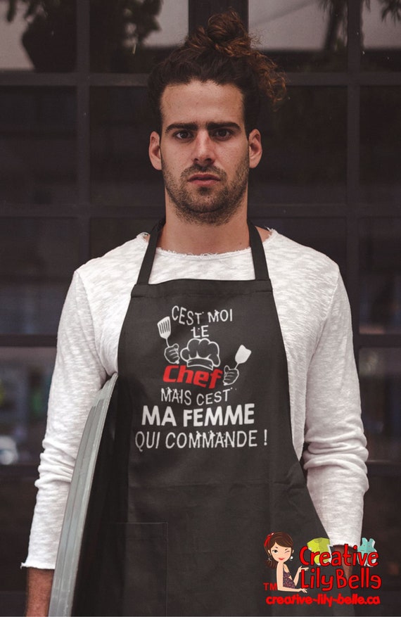 Tablier de cuisine : Ici c'est moi le chef !