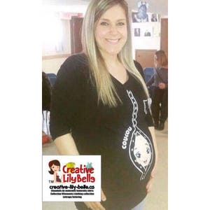 Funny maternity shirt t-shirt PEEK A BOO cm278 MATERNITY tee-shirt