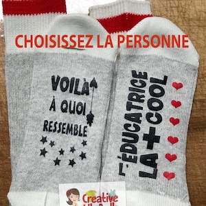 SOCK  ÉDUCATRICE PROFESSEUR marraine bas46