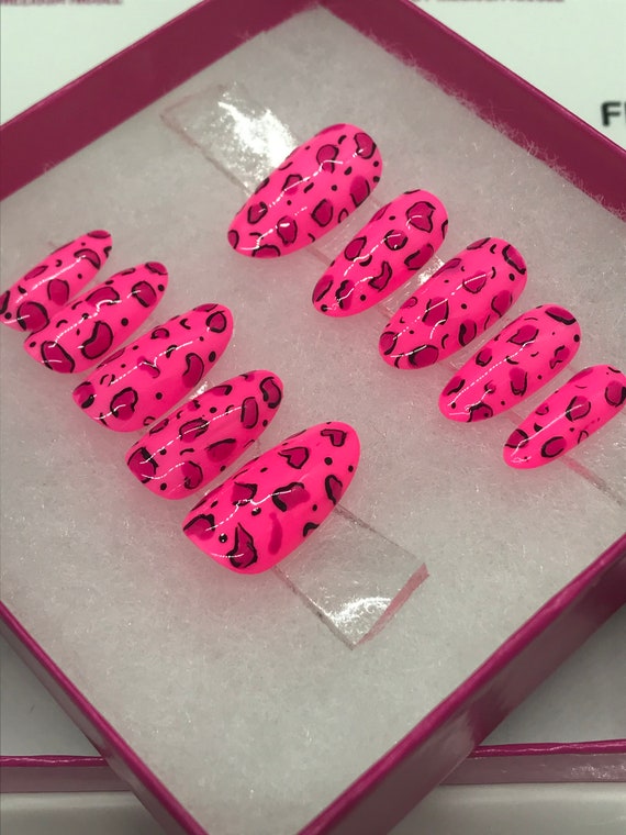 Pink Leopard Press On Nails Pink Leopard Press On Nails