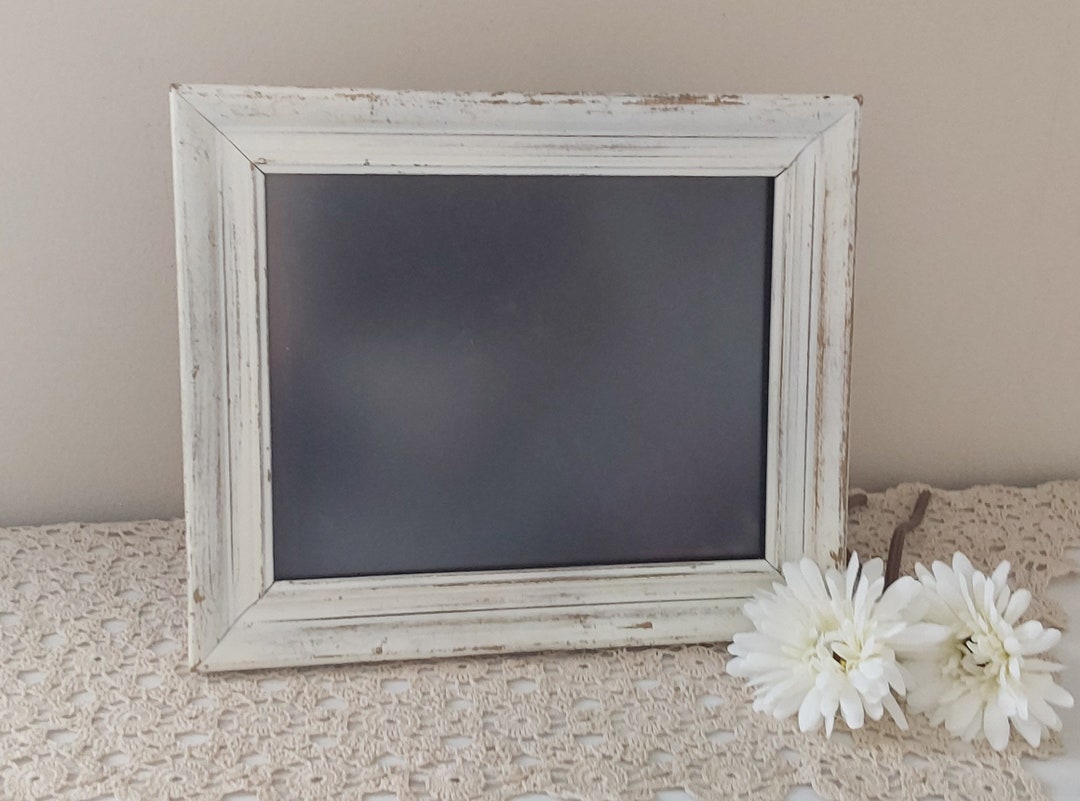 Vintage White Solid Wood Glass Photo Frame 10.5x12.5 Display 10x12/8x10 Etsy