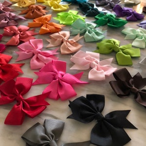 Hair Bows 3 Inch Bow WITH or WITHOUT clip, Grosgrain Ribbon Hair Bows, Girls Bows, Hair Bows For Girl, DIY Headband Bows, Small Ribbon Bows