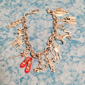 Wizard of Oz Inspired Charm Bracelet - Silvertone