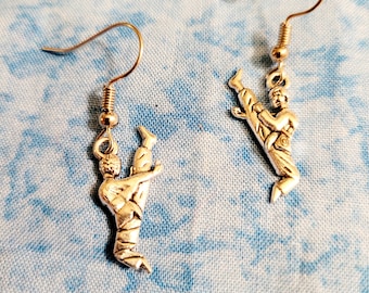 Martial Arts Earrings - Karate - Taekwondo - Tibetan Silver