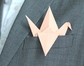 Paper Crane Boutonnieres Wedding Boutineer Brooch Origami Boutonniere Black White Pastel Mint Purple Magenta Aqua Peach Pink Grey Summer
