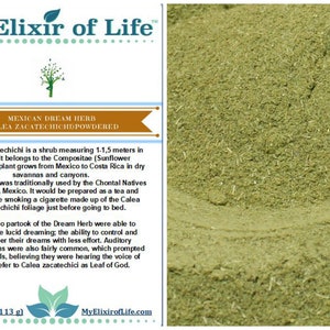 4 oz. Mexican Dream Herb (Calea Zacatechichi) Very finely powdered