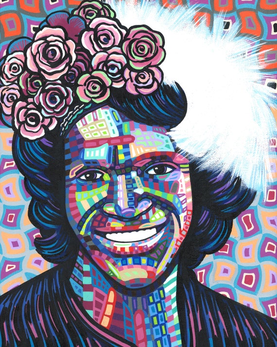 Marsha P. Johnson Art Portrait Print 8 x 10 Etsy España