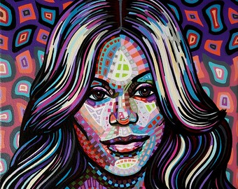 Laverne Cox Art Portrait Print 8" x 10" or 12" x 16"