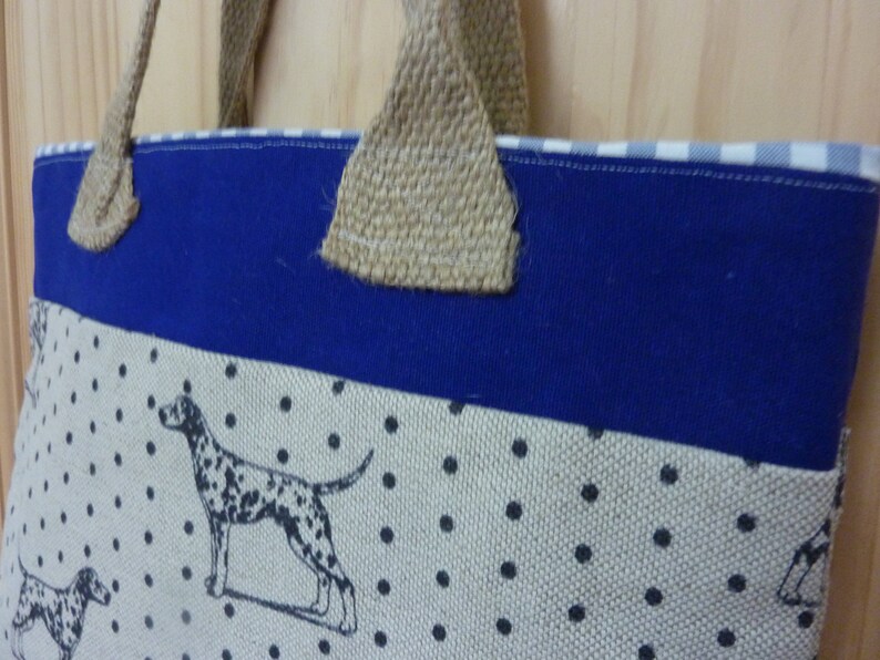 Gorgeous Dalmation spotty dog shopper made with Emily Bond Dalmation fabric