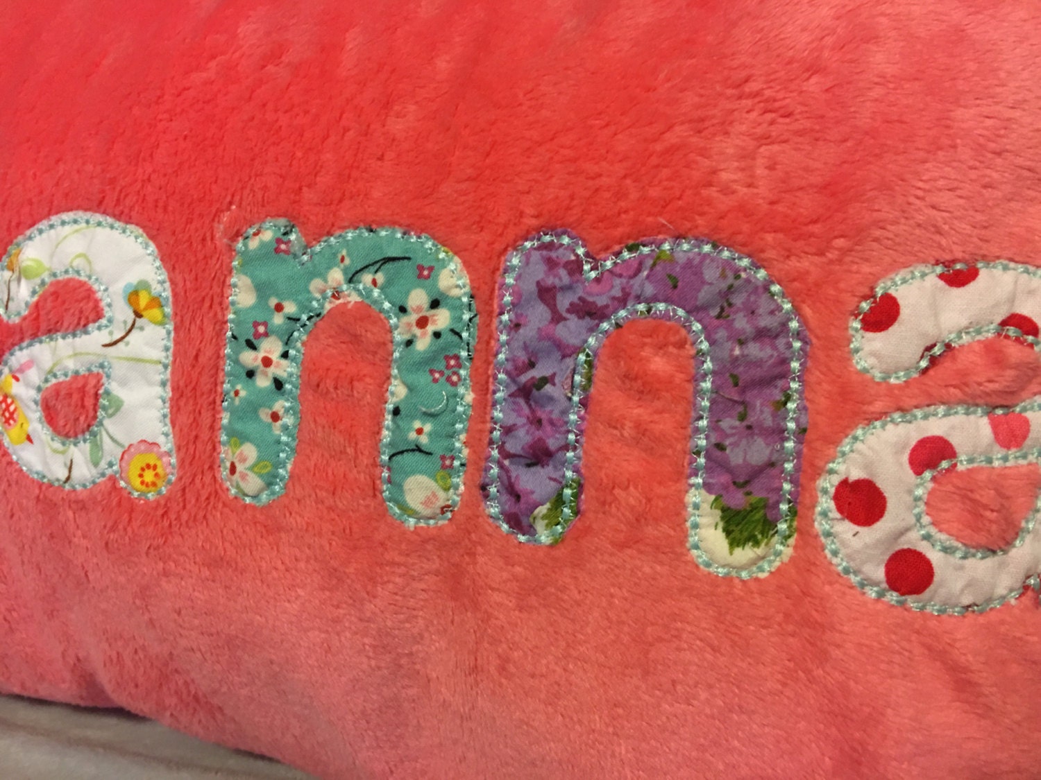 Nursery pillow embroidered name pillow custom monogrammed Etsy