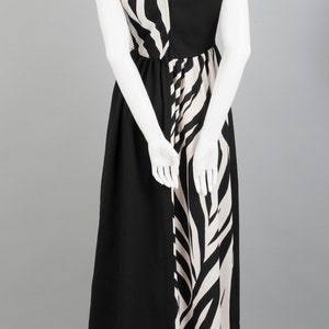 Disco 1970s Zebra-Print Sleeveless Maxi Dress image 2