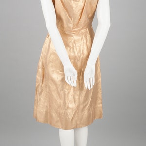 Metallic 1960s Cocktail Off-The-Shoulder Cocktail Dress image 5