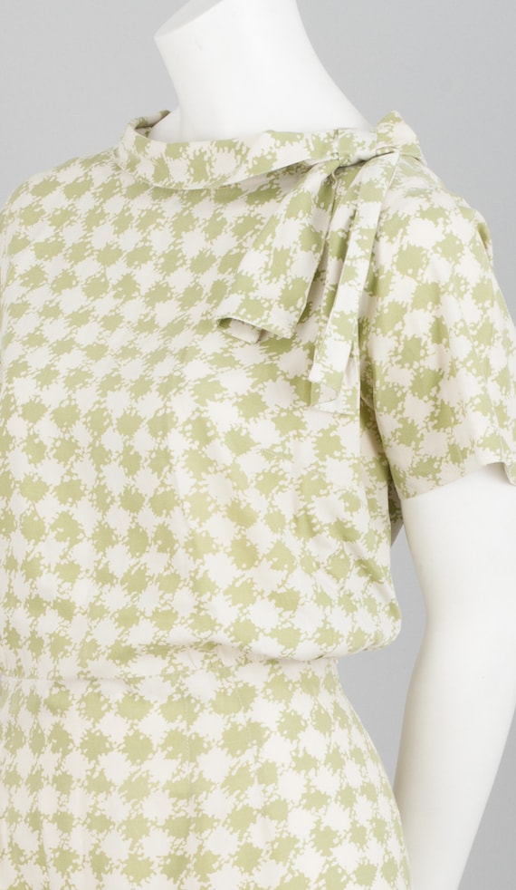 1960s Pale Green Houndstooth Check Dress - image 2