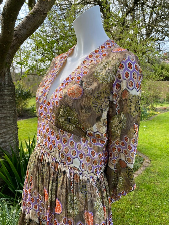 Sensational 1970s Maxi Dress in Metallic Fabric - image 8