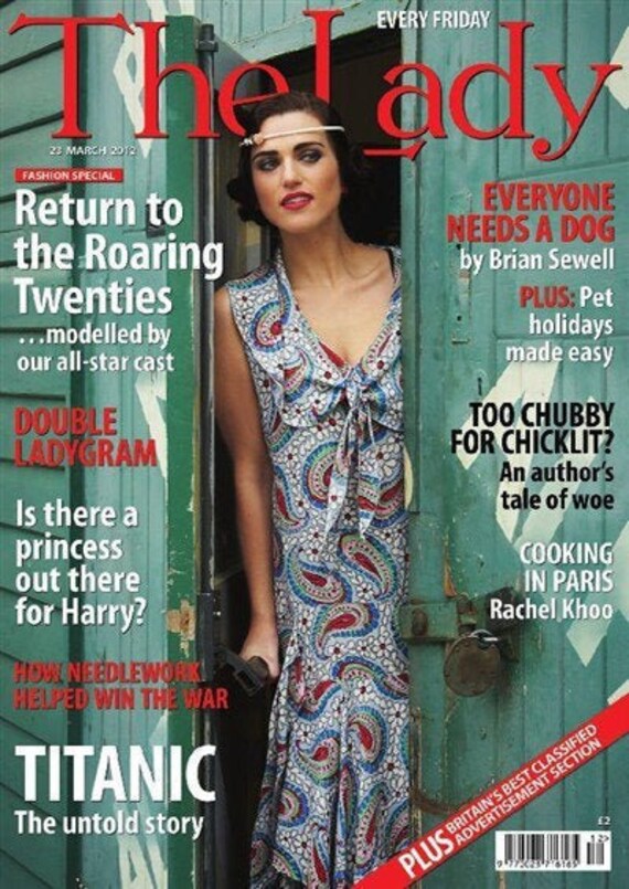 1920s Paisley Print Dress - As Seen on Front Cover