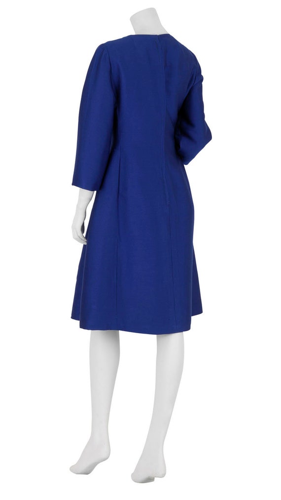 Exquisite Royal Blue 1960s Cocktail Dress - image 2