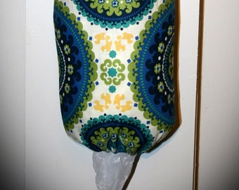 Grocery Bag Holder, Plastic Bag Holder/Dispenser /  Mandala Print