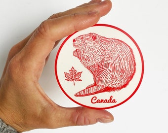 Canada Beaver Vinyl Sticker