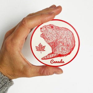 Canada Beaver Vinyl Sticker image 1