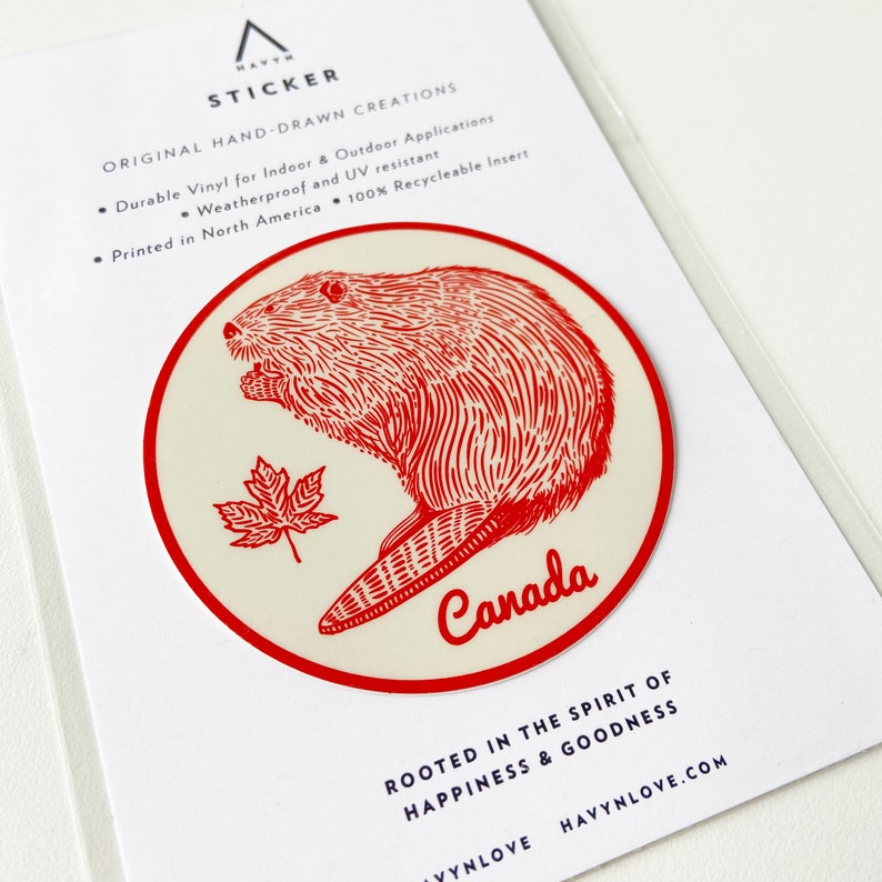 Canada Beaver Vinyl Sticker image 5