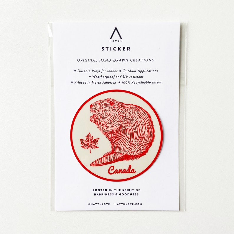 Canada Beaver Vinyl Sticker image 4