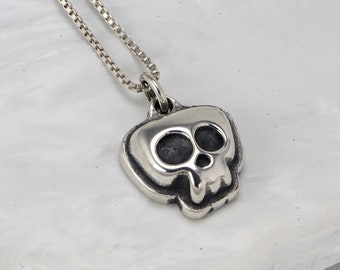Collar de calavera adorablemente espeluznante, colgante punk rock divertido para Halloween