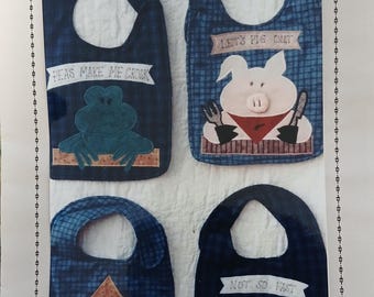 Applique Bib Pattern: 4 Toddler Designs (PDF Pattern)