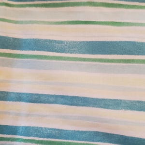 Bright Stripe Fabric, Spring Meadow, Clothworks, Vintage Stripe Fabric, Fabric by Half Yard, Blue Stripes, Pastel Stripe, Green Quilt Fabric